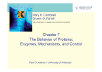 Chapter 7 7 The Behavior of Proteins: Enzymes Mechanisms and