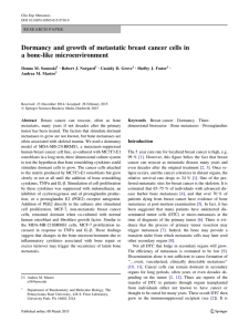 Dormancy and growth of metastatic breast cancer cells