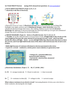 Sci 9 ELECTRICITY PAT Review