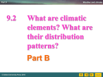 What are climatic elements? What are their distribution