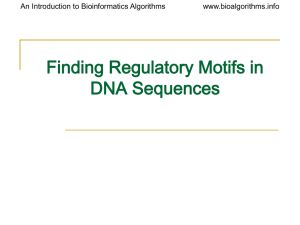 Regulatory Motifs in DNA Sequences
