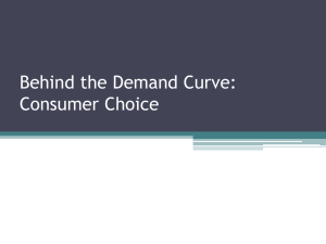 Behind the Demand Curve: Consumer Choice