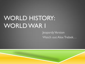 World History: World War I