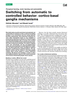 Switching from automatic to controlled behavior: cortico - lsr