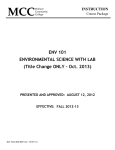 ENV 101 Environmental Science