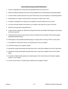 Energy and Work Worksheet # 1 with Answers 1