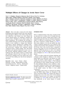 Multiple Effects of Changes in Arctic Snow Cover