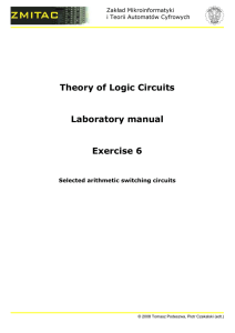 Theory of Logic Circuits Laboratory manual Exercise 6