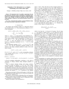 Estimation of the Information by an Adaptive Partitioning of the