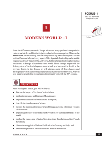3 MODERN WORLD – I