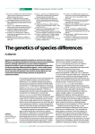 The genetics of species differences