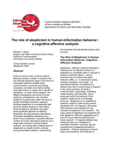 The role of skepticism in human-information behavior : a cognitive
