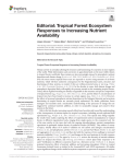Editorial: Tropical Forest Ecosystem Responses to Increasing