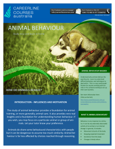 animal behaviour - Careerline Courses