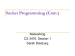 Socket Programming (Continued)