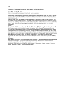 P-59 Frequency of associated congenital heart defects in Down