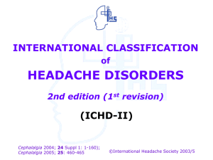 Cephalalgia - International Headache Society