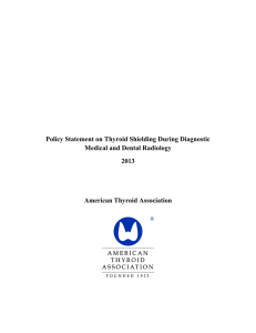 Policy Statement on Thyroid Shielding During Diagnostic Medical