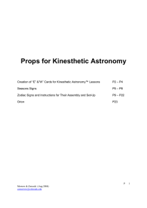Props for Kinesthetic Astronomy