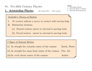 01. Survey of Pre-20th Century Physics