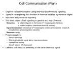 Cell Communication (Plan)