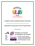 Facilitators Guide to Exploring Canada`s Food Guide Independent