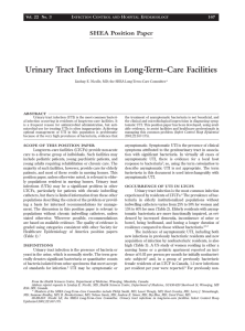 Urinary Tract Infections in Long-Term–Care Facilities