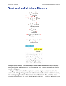 Nutritional and Metabolic Diseases