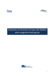 Victorian LOCHI Analysis - Victorian Deaf Education Institute