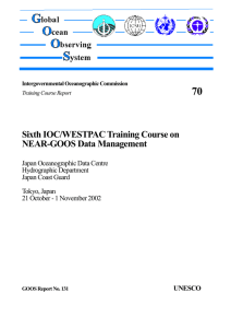 Sixth IOC/WESTPAC Training Course on NEAR
