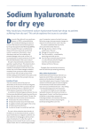 Sodium hyaluronate for dry eye