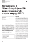 Clinical applications of 18F fluoro-2-deoxy-D