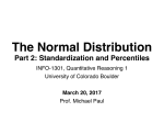 The Normal Distribution - University of Colorado Boulder