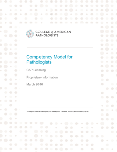 Competency Model for Pathologists
