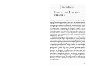 traditional learning theories