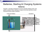 Batteries, Starting and Charging Systems Power