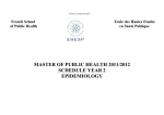 Master of Public Health - Semester 3