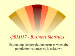 QBM117 - Business Statistics