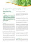 Crop genetics in a changing world