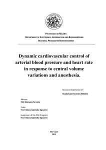 Dynamic cardiovascular control of arterial blood pressure and heart