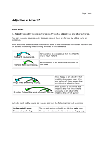 Adjectives or Adverbs rules