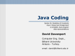 Java Coding 1 - Bilkent University Computer Engineering Department