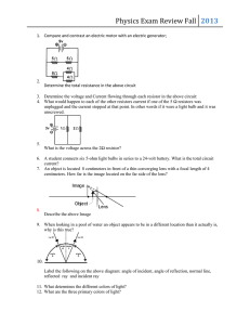 Physics Exam Review Fall