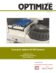 Tuning for Agilent GC/MS Systems