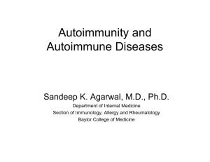 Autoimmunity and Autoimmune Diseases