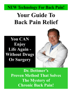 Your Guide To Back Pain Relief