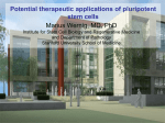 Potential therapeutic applications of pluripotent stem cells