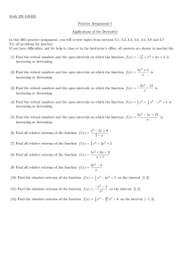 Math 201-103-RE Practice Assignment 5 Applications of the