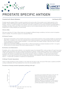 PROSTATE SPECIFIC ANTIGEN Prostate specific antigen