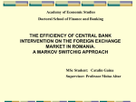 the efficiency of central bank intervention on the exchange